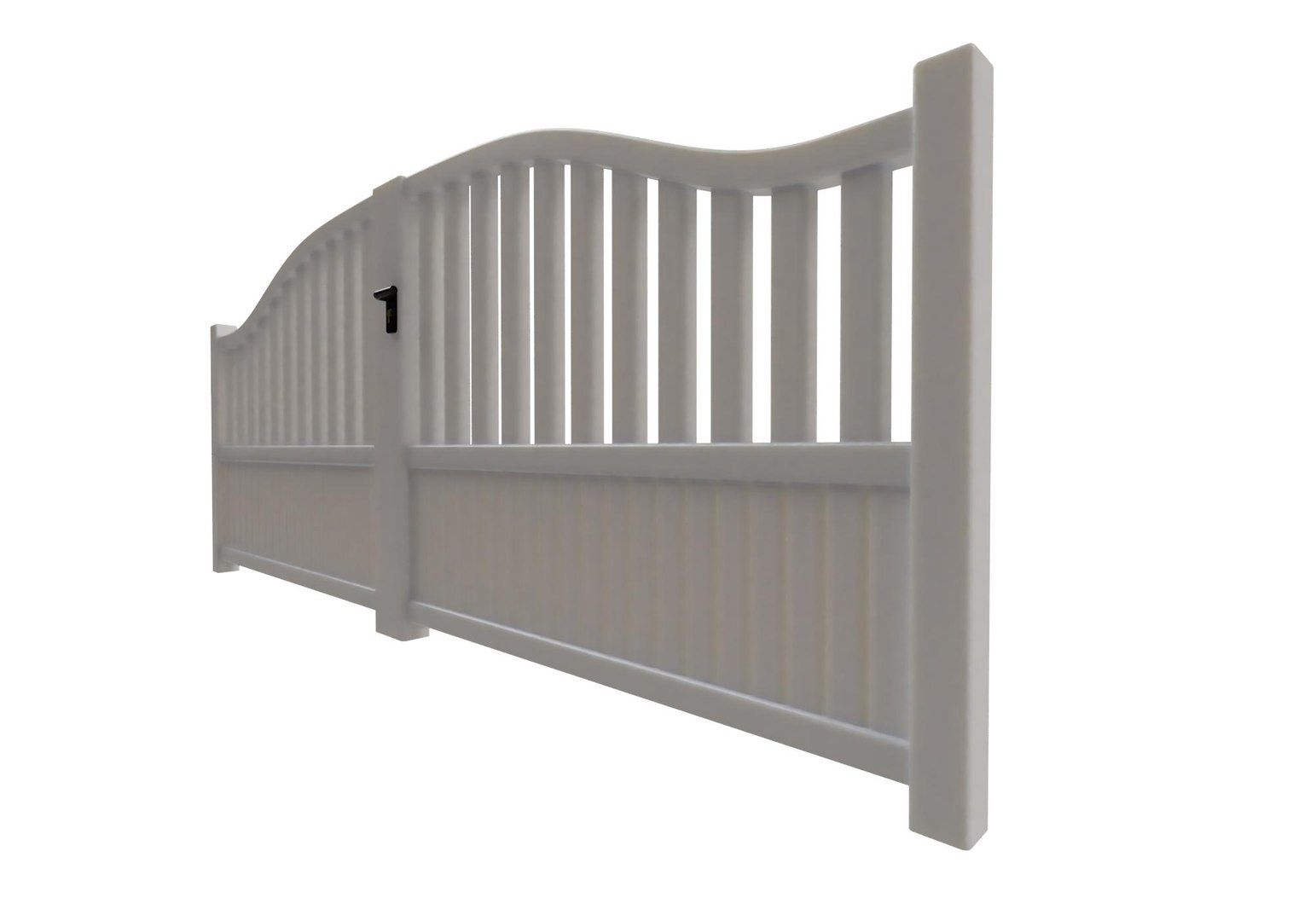 White arc gate for house 3D model - TurboSquid 1964892