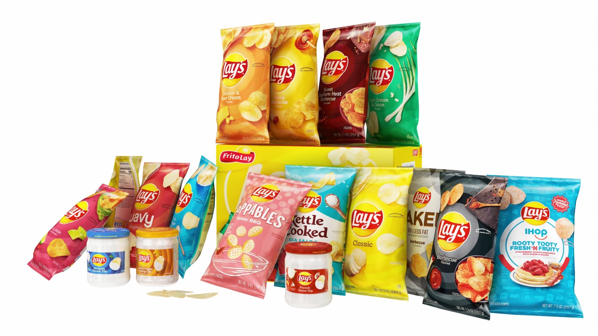 3D Lays And Ruffles 38 In 1 Model - TurboSquid 2299756