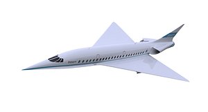 boom xb-1 supersonic 3d model