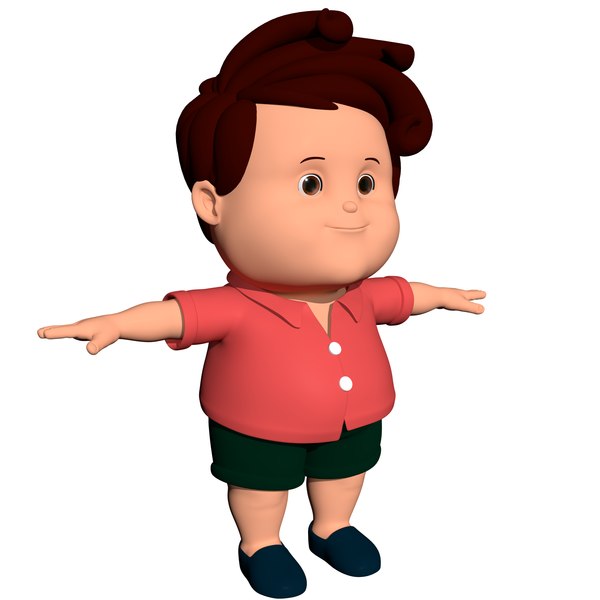 3D fat boy cartoon - TurboSquid 1502860