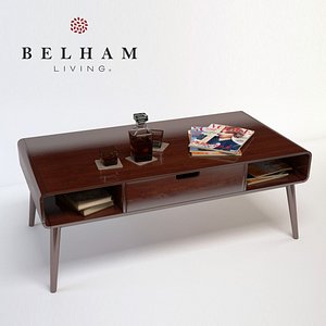 Belham Living Carter Mid Century Modern Coffee Table
