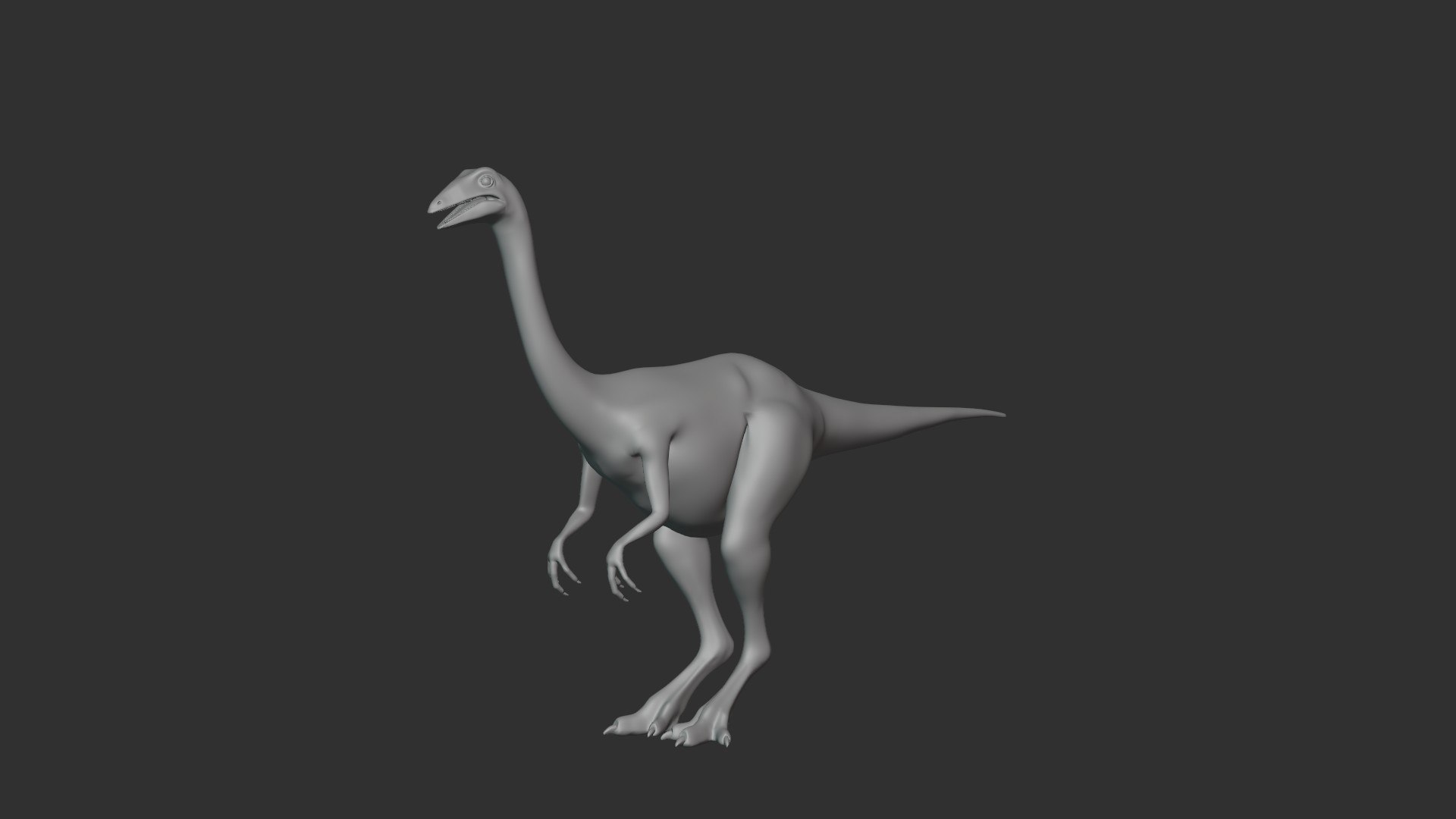 Archaeornithomimus Basemesh Low Poly 3D - TurboSquid 1992868