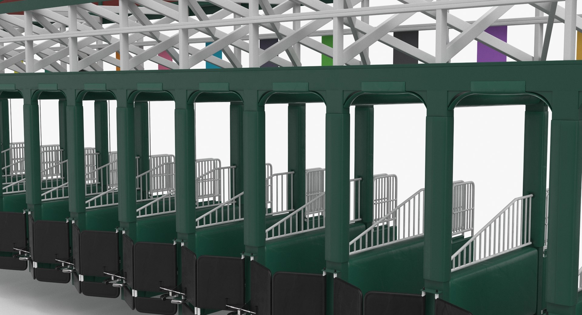 3D horse racing starting gates - TurboSquid 1646576