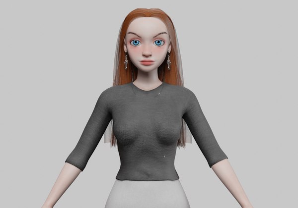 3D teen young girl V30438 model