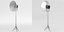 Beauty dish lamp on tripod 3D model