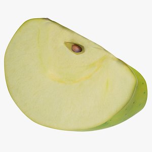 green apple slice 3 3d model