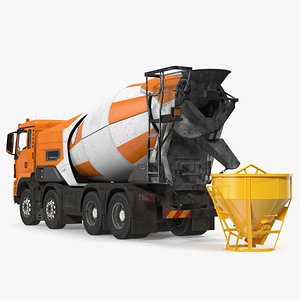 Electric Hybrid Mixer with Concrete Bucket model