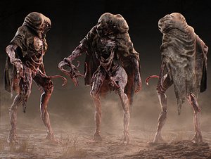 3D Two Headed Horror Creature