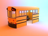 Retro original ICRE School bus stop
