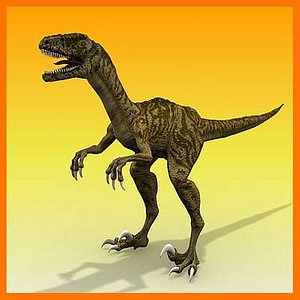 3d velociraptor dinosaur
