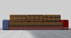Sofa red plastic-jeans