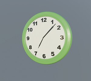 green clock 3D model
