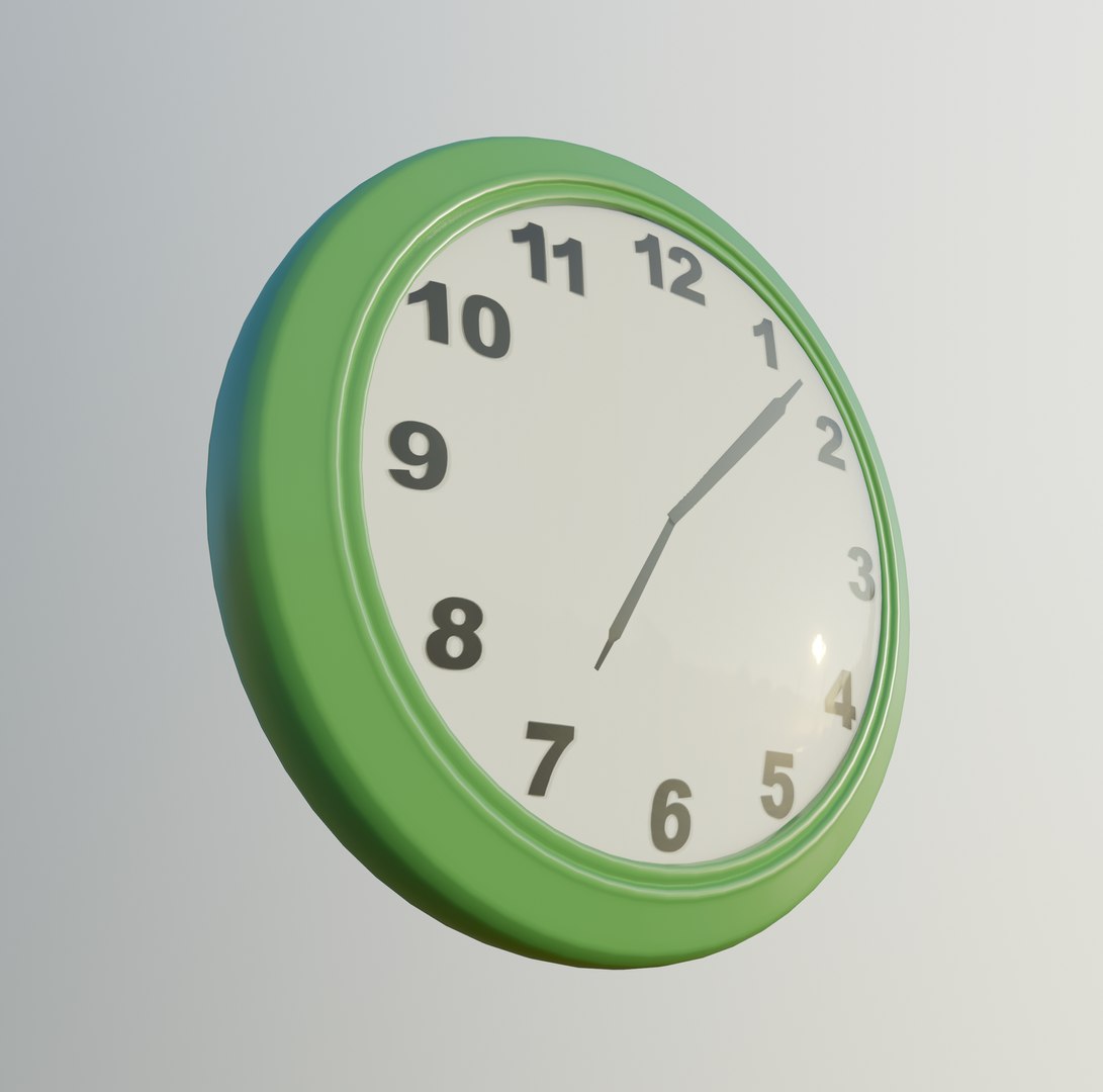 green clock 3D model https://p.turbosquid.com/ts-thumb/Ti/334Ey1/PZeaMu8Z/screenshot20190506at10.56.13am/png/1575552995/1920x1080/fit_q87/094c9bde32c3bafaa1d5d2b4e1221c4791e8afa0/screenshot20190506at10.56.13am.jpg
