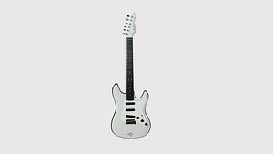 3D model Electric Guitar 06 White - Music Instrument Design