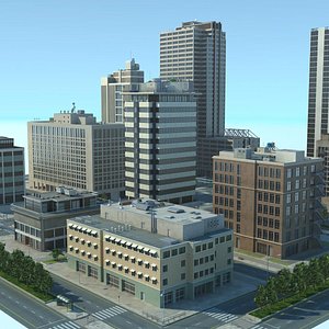 3d city cityscape model