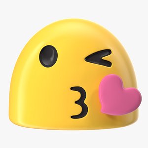 Kissing Android Emoji 3D model