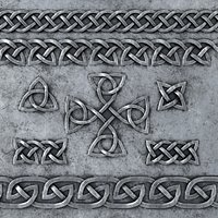 Celtic Ornament Metal and Normal Map Set