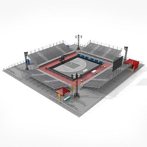 3D 3x3 Basketball Arena model