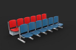 Premium Stadium Chairs 3D model 3D model