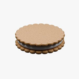 3D biscuit filled with chocolate