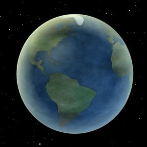 stylized planet earth 3d model