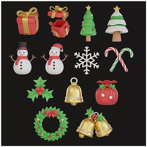 3D Christmas Pack model