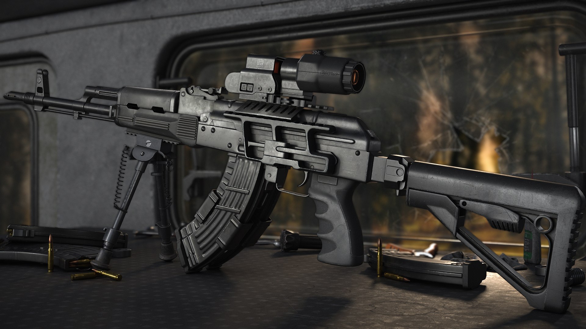 3D Modified AK47 Assault Rifle model - TurboSquid 2065466