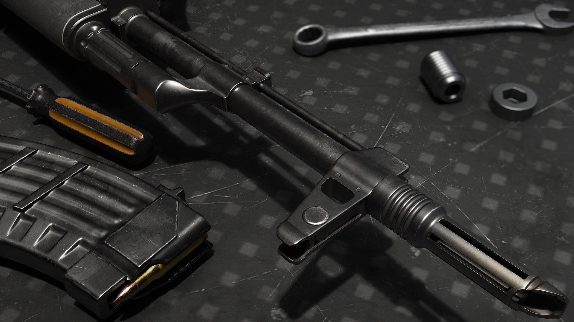 3D Modified AK47 Assault Rifle Model - TurboSquid 2065466
