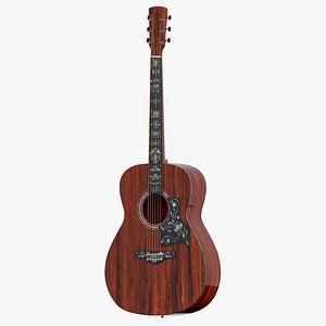 3D Triple O acoustic guitar PBR
