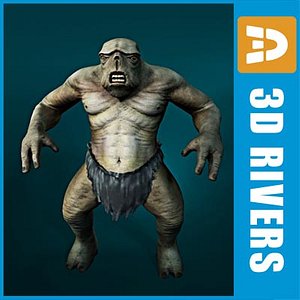 3d max cave troll fantasy creatures