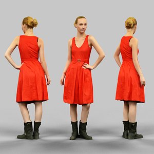 woman red obj