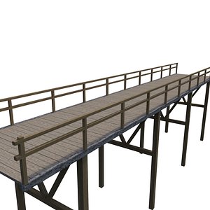 wooden bridge 3d model
