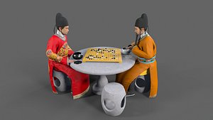 GO board game 3D model