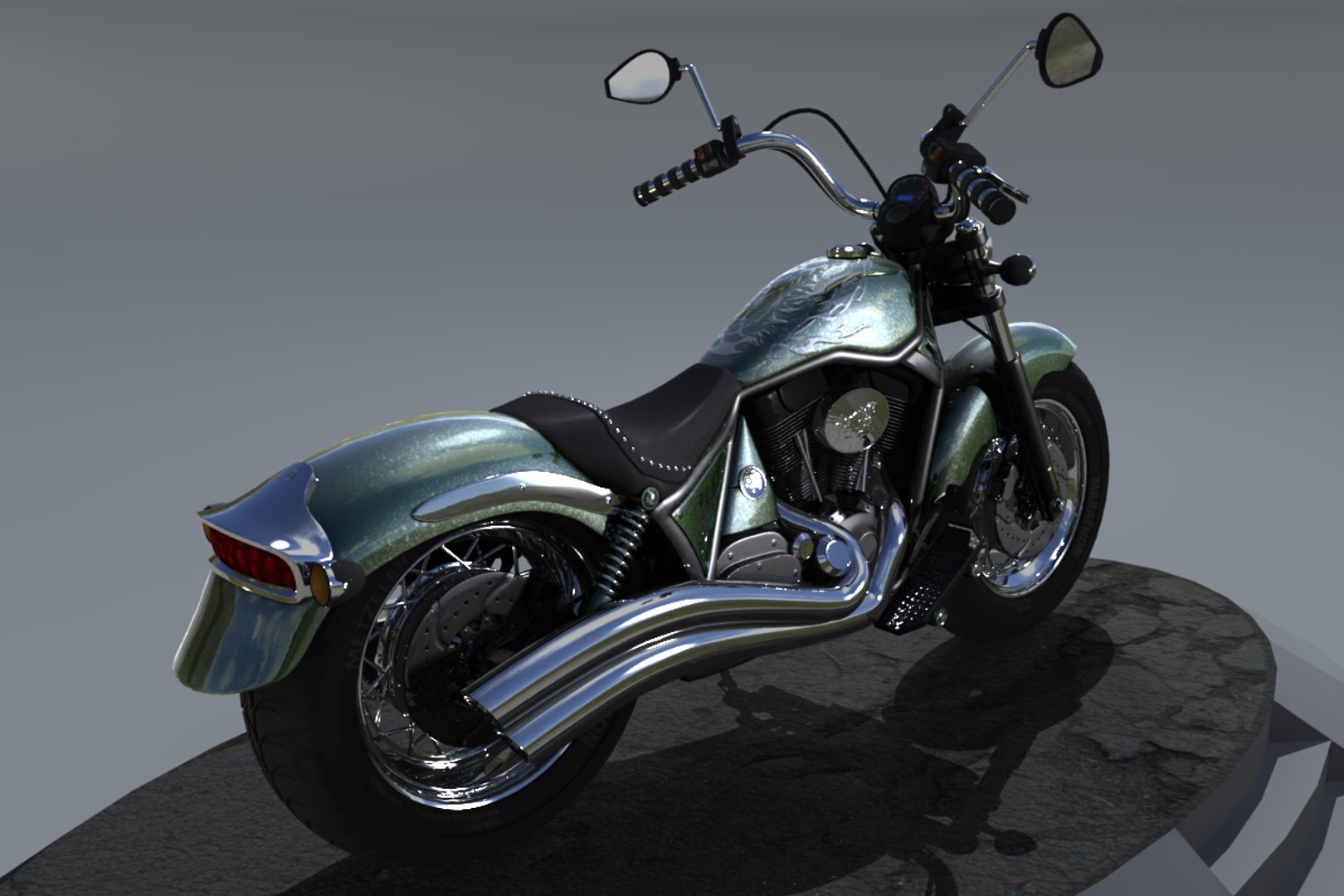 3d generic styled motorcycle model