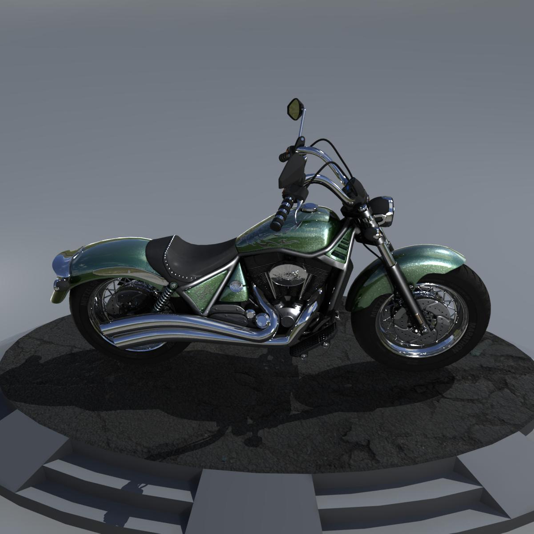 3d generic styled motorcycle model