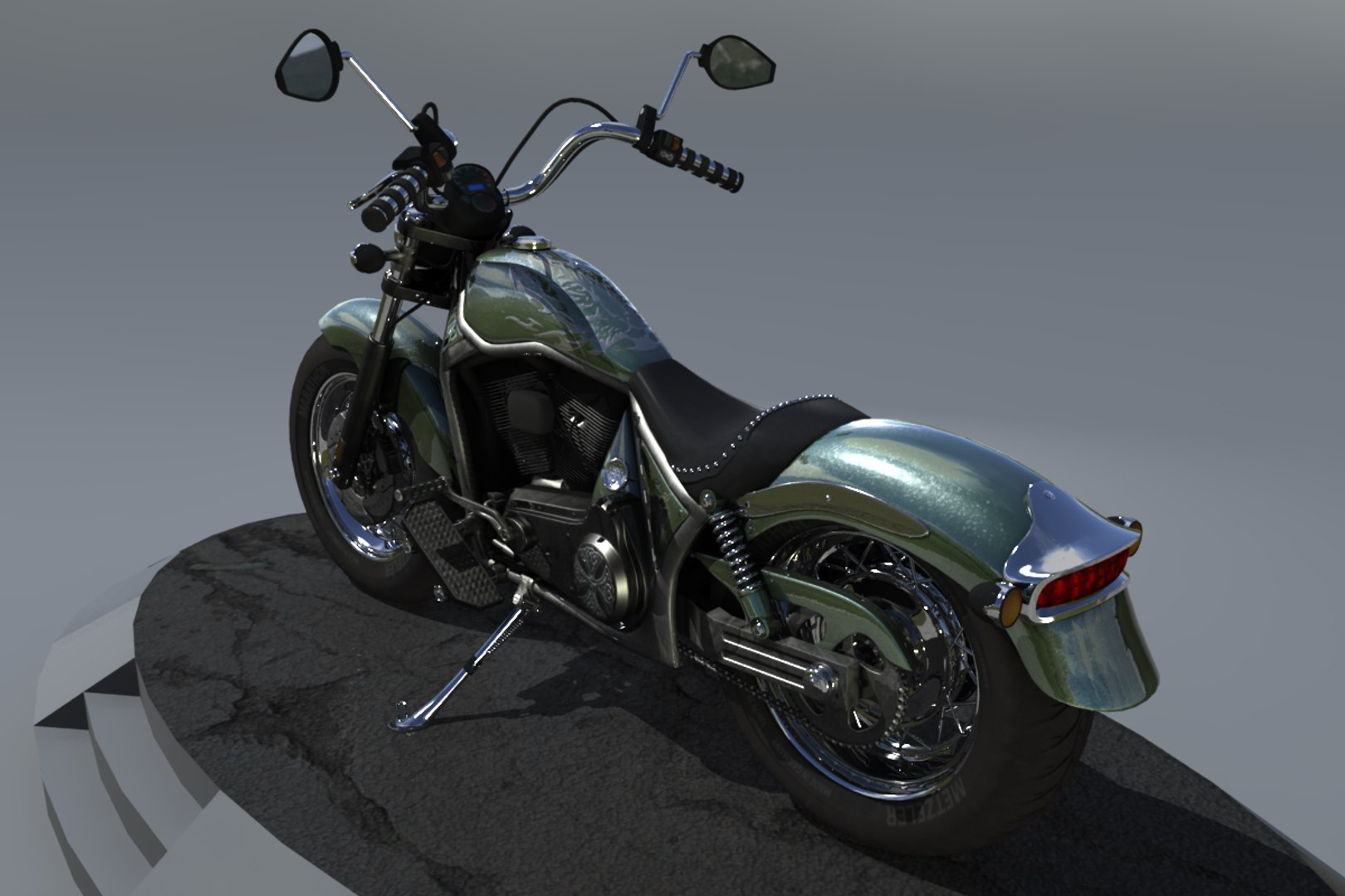 3d generic styled motorcycle model
