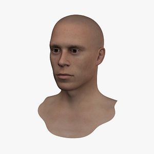Realistic Human Head With Texture
