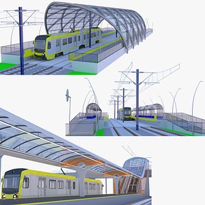 3D LA light rail stations III model