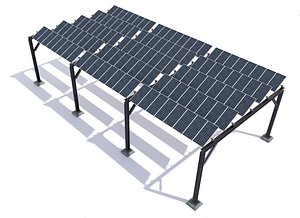 Elevated pv solar panel array construction