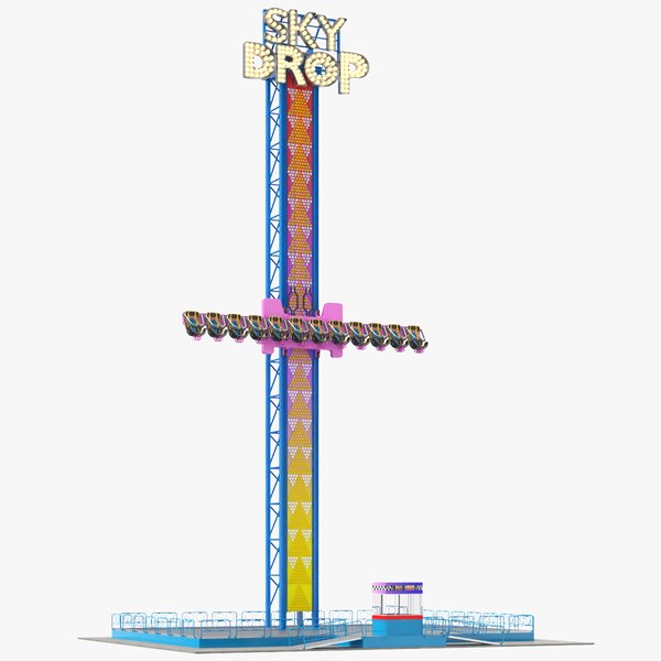 3D Sky Drop Theme park Ride model - TurboSquid 1726364