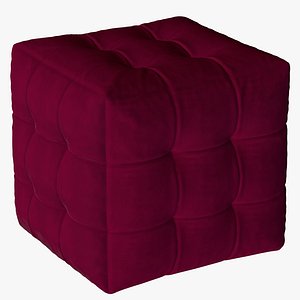 Velvet Pouf Ottoman