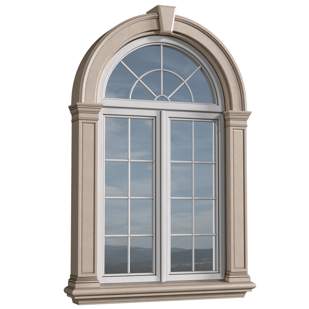 3D Model Arched Window In Classic Style - TurboSquid 1998722