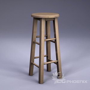 3d tall stool