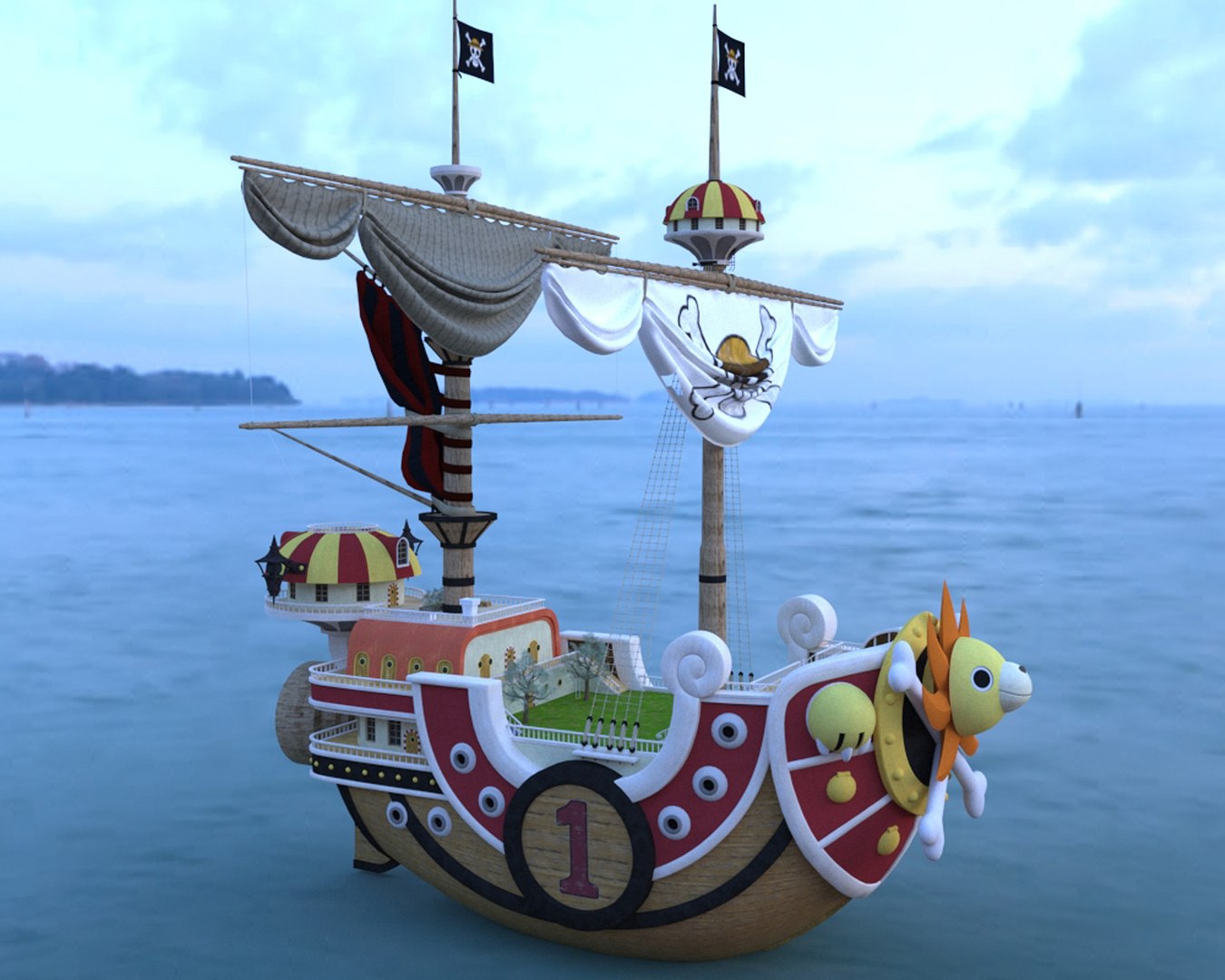 ONE PIECE - THOUSAND SUNNY 3D Model - TurboSquid 2357898