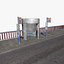 3d c4d bus stop
