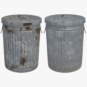 3D Trash Cans Pbr UHD model