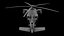 A Military Helicopter UH-60 Blackhawk Stealth Gunship Rigged