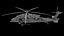 A Military Helicopter UH-60 Blackhawk Stealth Gunship Rigged
