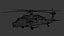 A Military Helicopter UH-60 Blackhawk Stealth Gunship Rigged