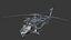 A Military Helicopter UH-60 Blackhawk Stealth Gunship Rigged